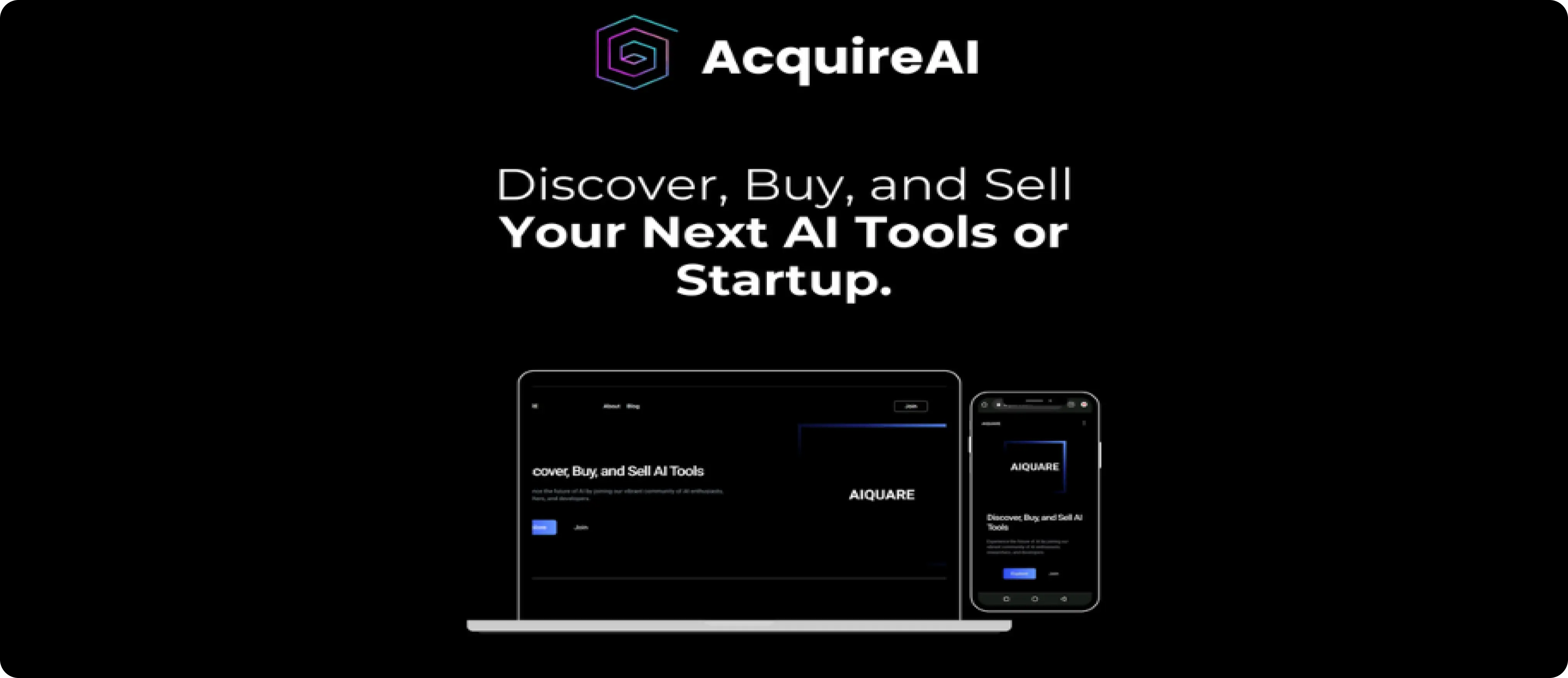 Screenshot of Acquire AI website